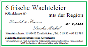 6 Wachteleier